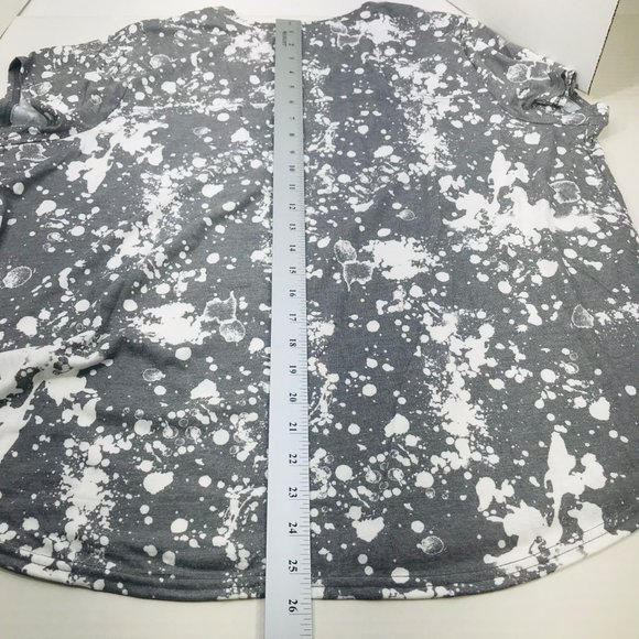 Terra And Sky Women's Sz 1X 16W-18W Short Sleeve Knit Tee Shirt Gray White NWOT - Picture 11 of 11